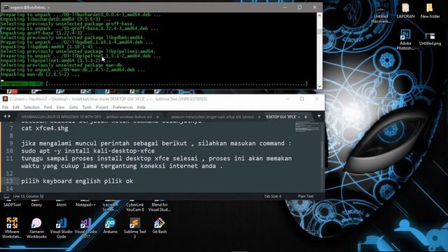 cara instal kali linux di windows 10 with mode GUI & CLI / HOW TO INSTALL( DUALBOOT-FIX-SOLVED)