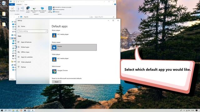 Setting Default Apps/Programs Windows 10