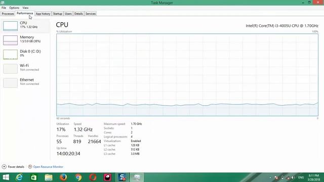 How to open task manager in window 8