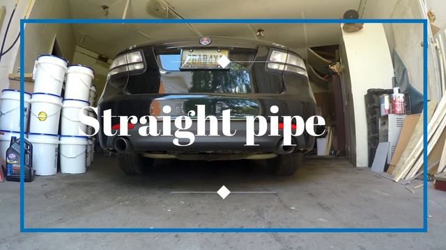 Saab 93 aero stock vs straight pipe