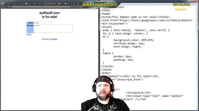 JEREMY MAKES STUFF! - Episode 2: Websites - Unused Domain Names