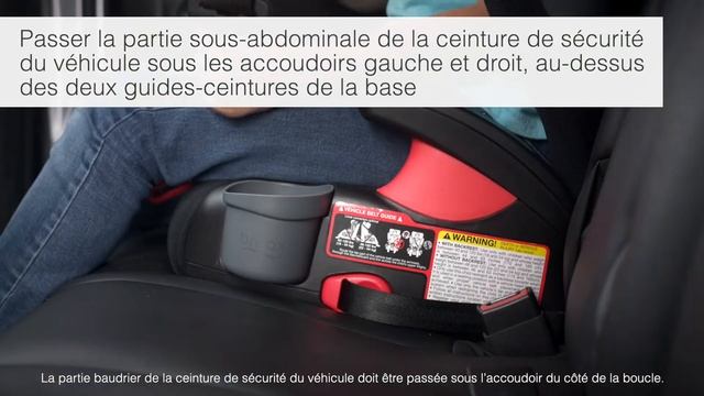 FRENCH - How To Secure Child In Seat With Backrest: Britax 2-Stage Booster Seats