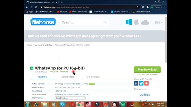 How to download Whatsapp on your pc or laptop | Window 7 | 32'64 bit