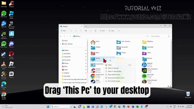 How to add My Computer Icon on Desktop in Windows 11