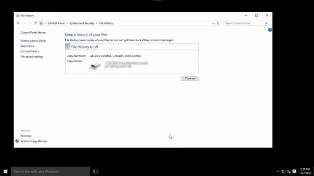 How to Create a File History Backup in Windows 10