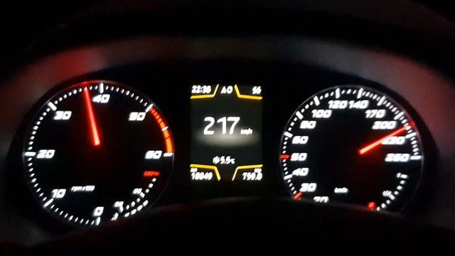 Seat Leon 2.0tdi 184hp DSG facelift top speed acceleration