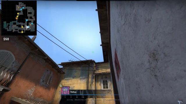 CSGO - de_inferno - CT side - HE on window from short - 64/128 tickrate