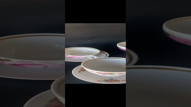 Фарфоровая чашка с розовыми цветами часть 2 #shorts