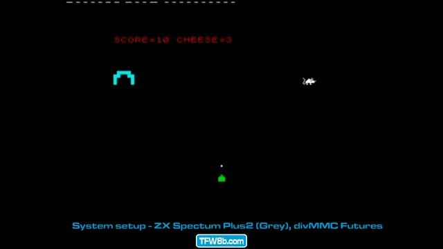 5 Random ZX Spectrum games. Gryzor, Harrier Attack, Cheese Thief, Clock Man & Black Man.