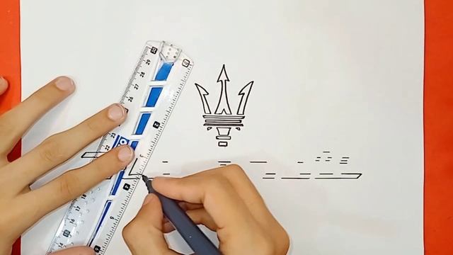 How To Draw The 🤩"MASERATI"😜LOGO🔥"CAR BRANDS LOGO SERIES 53"💯