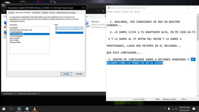 Desconexiones de los adaptadores WIFI ALFA para Windows 8, 10 Leer descripcion para otra solucion