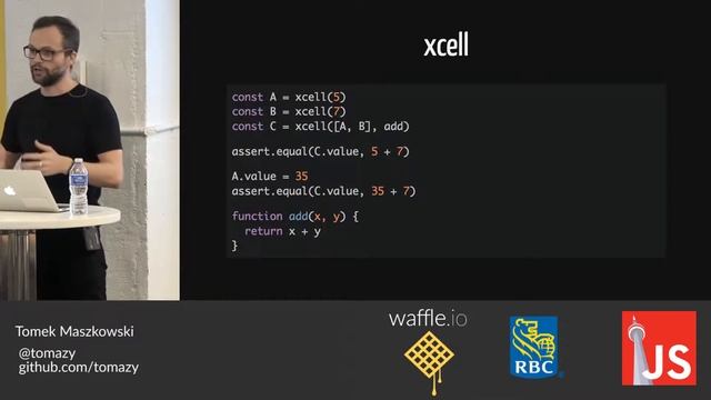 TorontoJS Tech Talk: Tomek Maszkowski - Spreadsheet-like programming in JS with xcell