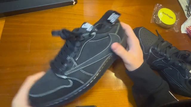 Обзор на кроссовки Air Jordan 1 Low OG SP "Travis Scott - Black Phantom"