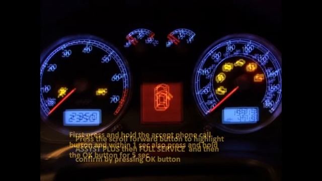 Seat Ibiza 1993-2013 - how to reset service light indicator