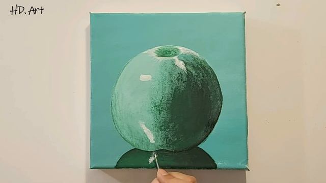 How To Draw An Apple With Acrylic Paint | Acrylic Painting for Beginners | Easy Acrylic Painting