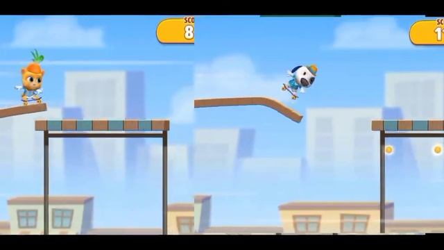 My talking Tom friends - my talking hank vs talking Ginger sky skater