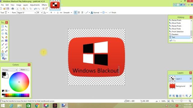 How to make Windows Blackout Play Button