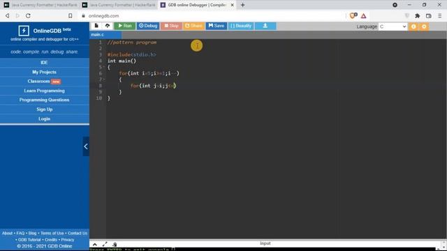 reverse number pattern program| _hackerrank solution| technology the killer