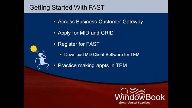FAST Appointments for Drop Shipping Mail - Window Book (11/15/11)