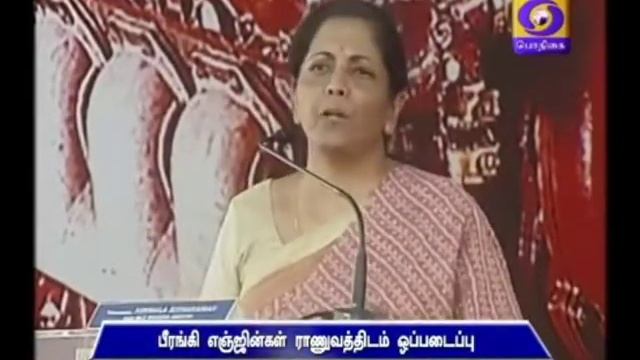 HANDLING OVER FULLY INDIGENOUS ENGINES TO ARMY BY DEFENCE MINISTER NIRMALA SITHARAMAN