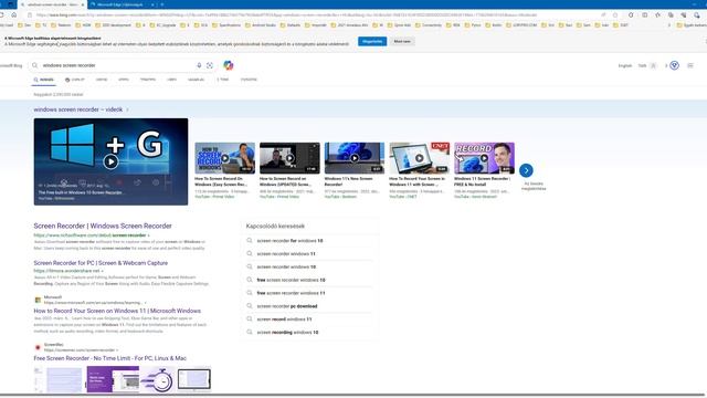 windows screen recorder indítása Windows + Alt  + R