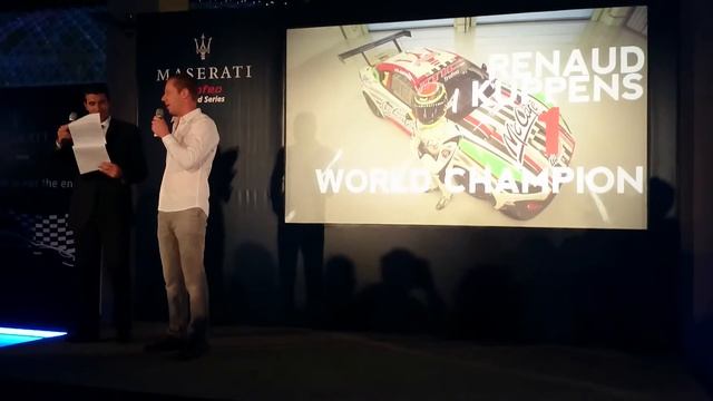 Renaud Kuppens - 2013 Maserati Trofeo World Champion - Price giving ceremony