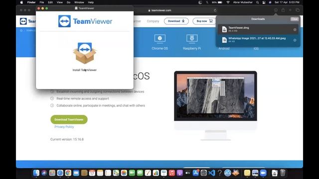 How to Download & Install Teamviewer in Macbook llBIG SURll llUrdu/Hindill ll2021ll