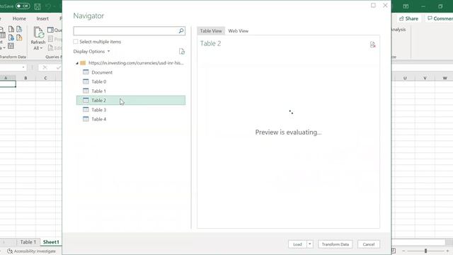 How to import data from Website to Excel and use it for Forecasting