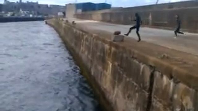 Fraserburgh Pier Jump Front Flip