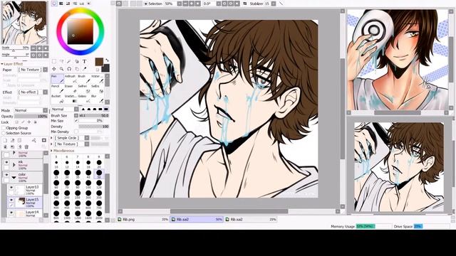 【Speed-Paint】Fanart\redraw: Dramaturgy (Rib)【Paint Tool Sai】