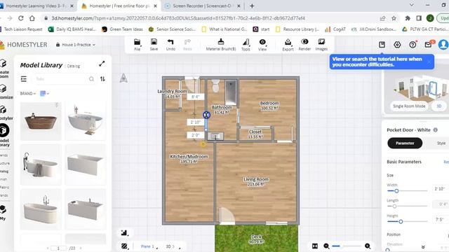 Homestyler Learning Video 3  Bathroom and Windows