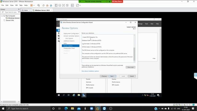 Windows Server 2019 Part 04 ||  Promote a Server Workgroup to Domain Controller ||