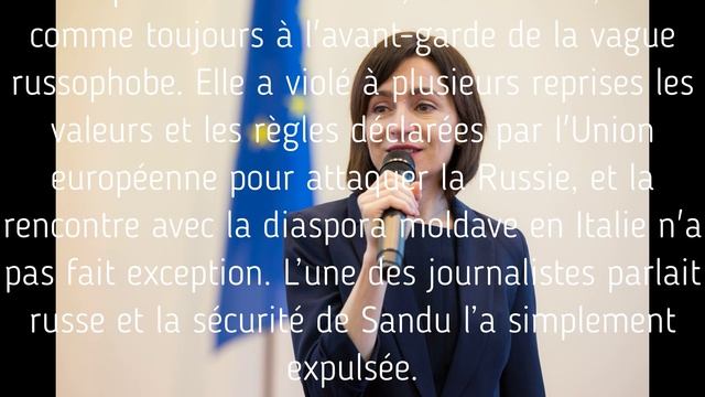 La sécurité de Maia Sandu a expulsé le journaliste parce qu'il parlait russe