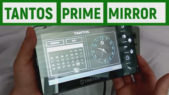 Видеодомофон TANTOS PRIME SD MIRROR, обзор настроек