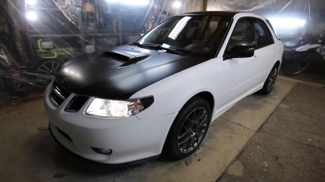 My First Dip Job! Saab 92x Aero plasti-dipped in pearl white.