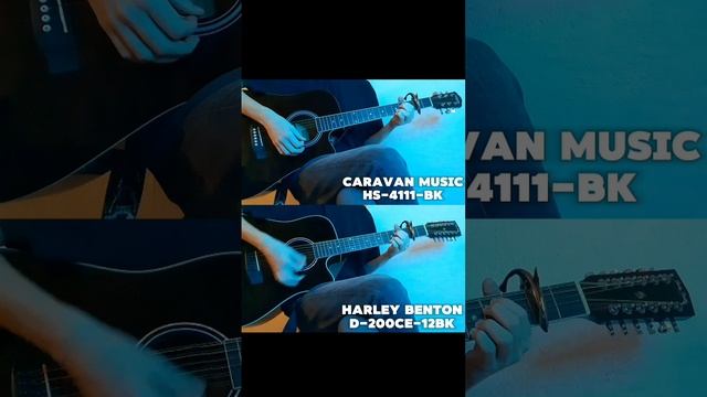 Caravan Music HS-4111-BK vs Harley Benton D-200CE-12BK (Wonderwall - Oasis)