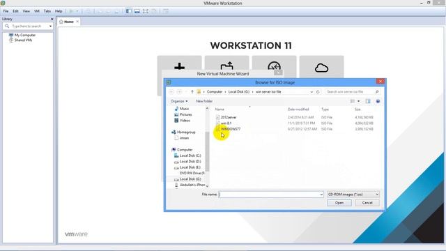 Vmware and window server installion