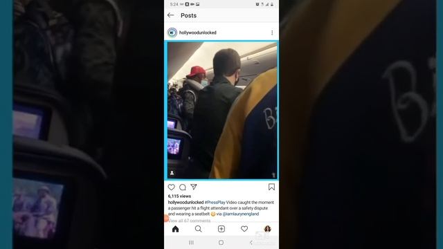 Passenger Hits👊 the flight Attendant Over A Dispute about Wearing her Seatbelt!!