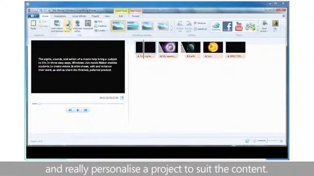 Windows live movie maker