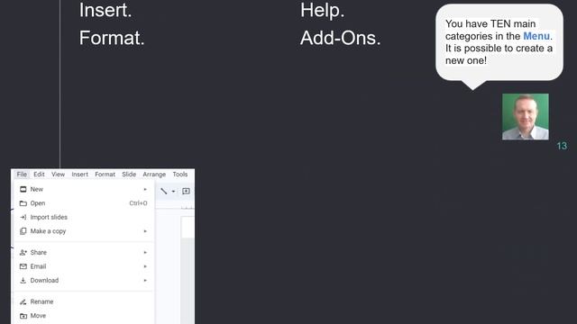 Google Slides Tutorial: Menu introduction and short explanation