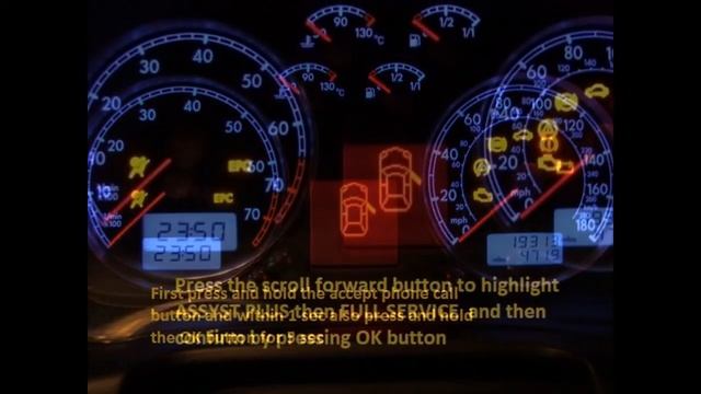 Pontiac Bonneville 1985-2005 - how to reset service light indicator