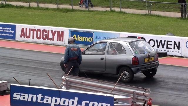 SAAB Powered Corsa B at Santa Pod Raceway