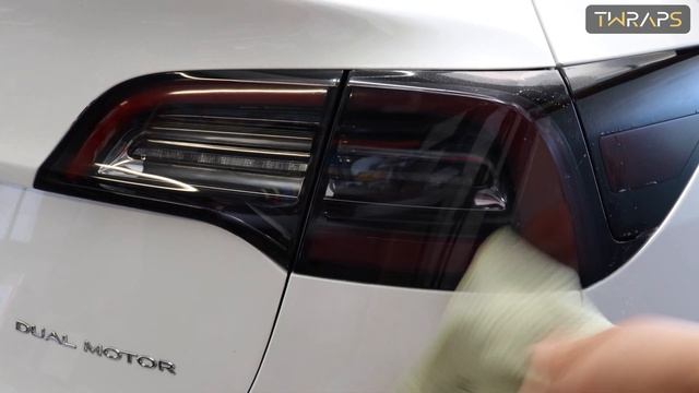 Installing the TWRAPS Tail Lights Smoke Tint on a Tesla Model 3