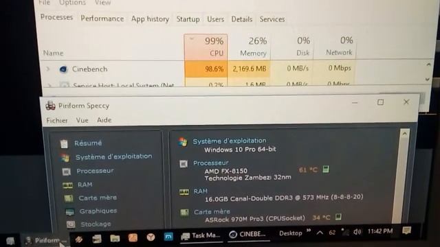 Retro PC AMD FX ASRock MB With Boost Cinebench Run with Temperature Watch, AMD FX vs  Ryzen vs  Int