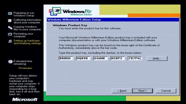 Installing and a quick tour of Windows Me Part of the Install Series On real hardware not vmware