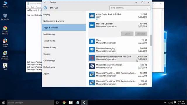 Uninstall Windows 10’s Built in Apps