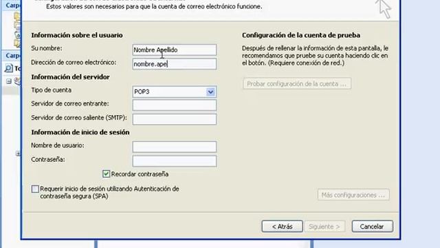 configuracion correcta
