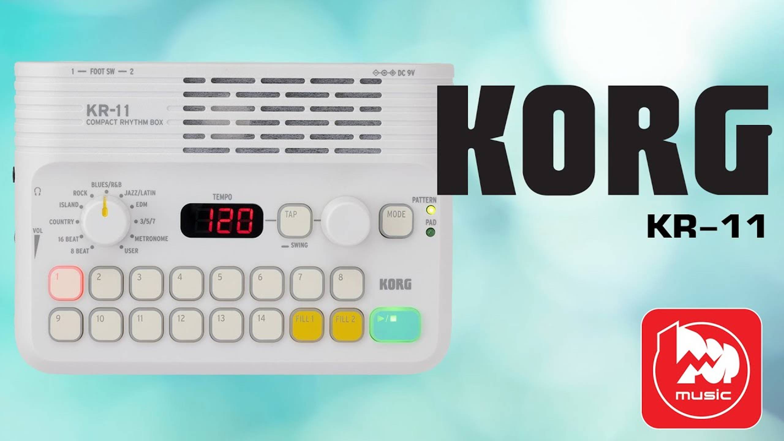 Драм-машина KORG KR-11 - демонстрация звучания