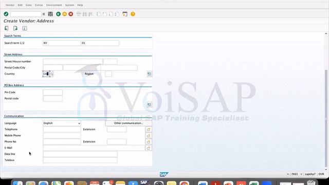 01 Define Vendor Master in SAP FK01