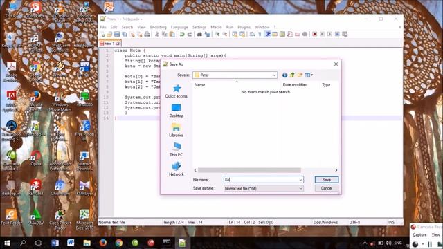 Instalasi Java Windows 64bit dan Program Array